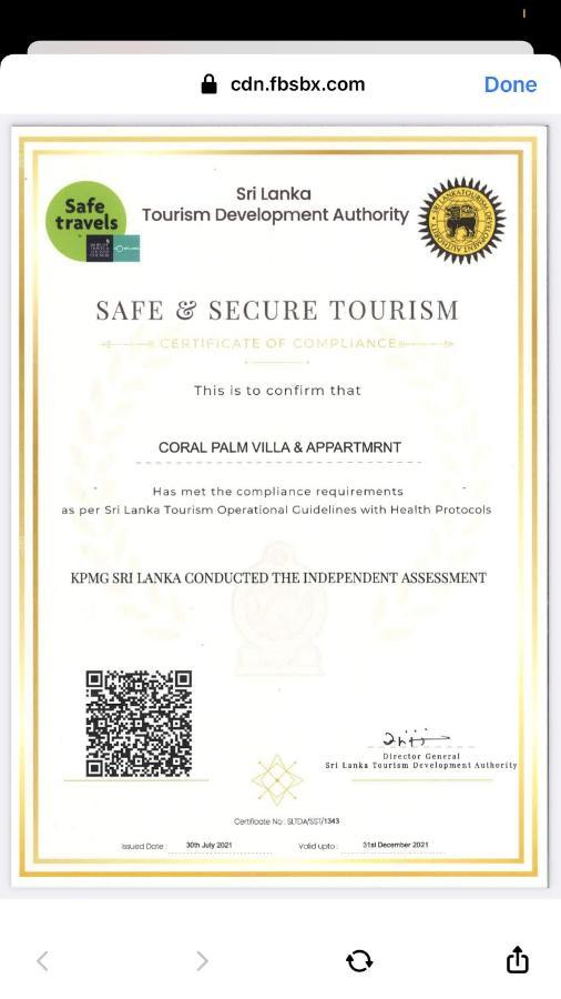 Coral Palm Villa And Apartment Унаватуна Екстериор снимка